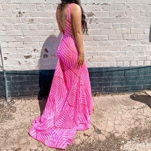 Pink Jovani dress Jovani 59762 Sequin Embellished V Neck